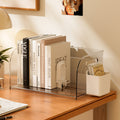 Desk storage organizer - student bookshelf, desktop bookends, pen holder, stationery organizer, office desk storage box