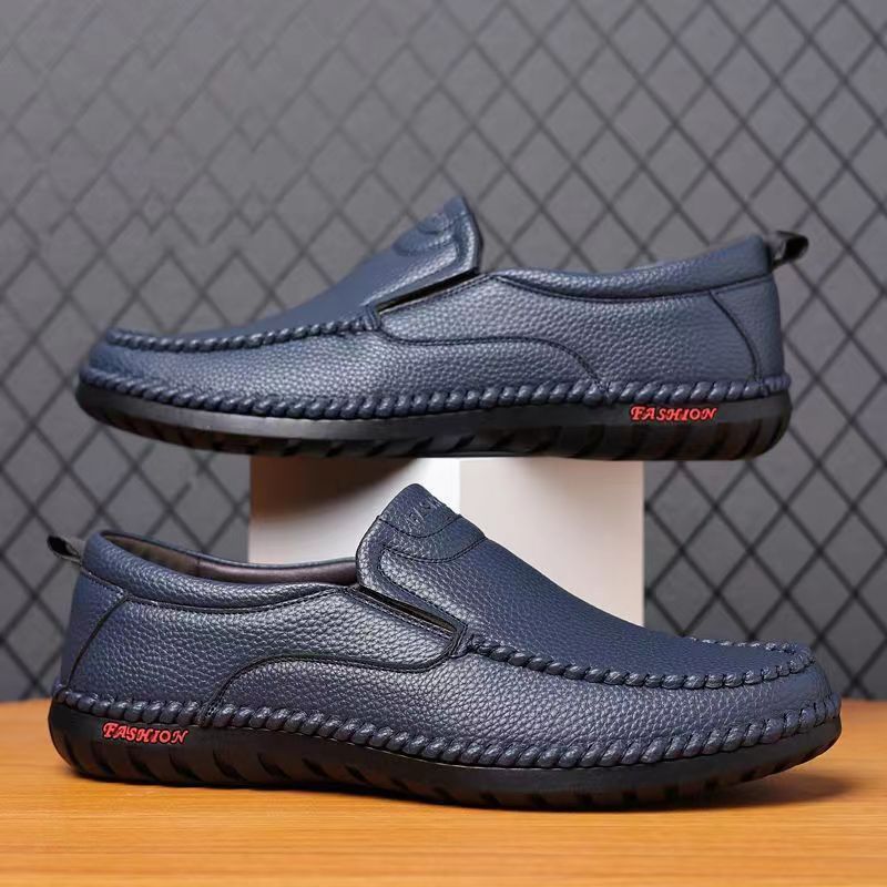 Spring/summer new men's leather shoes - versatile korean style, british fashion, trendy men's business shoes, hollow-out lace-up casual shoes