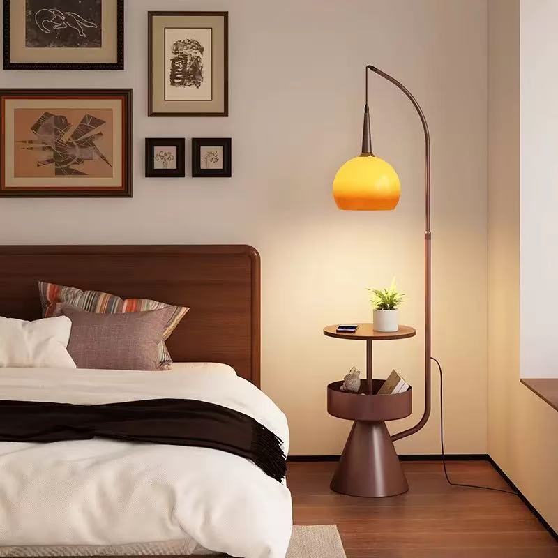 Fei shi desk living room for homenew arrivalsmall apartment bauhaus solid wood round small tea table floor lamp fei shi medium