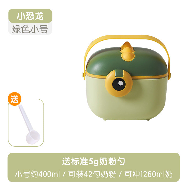 Baby formula box, portable food supplement rice noodle box, sealed jar, moisture-proof large storage tank, divided into grids