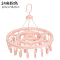 Thickened round 24-clip pink