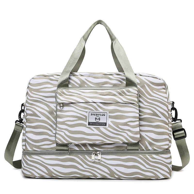 New folding travel bag large capacity shoulder hand luggage women's short trip swimming fitness bag versatile