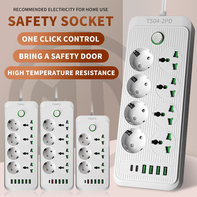European power strip, european standard wiring, russian, german, korean round european standard switch, for home socket, multiple usb