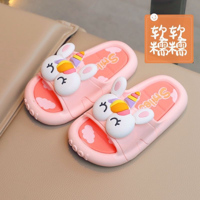 Kids' slippers - summer collection: girls' & boys' anti-slip bath & shower slippers for indoor/outdoor use - soft sole house slippers for toddlers & children