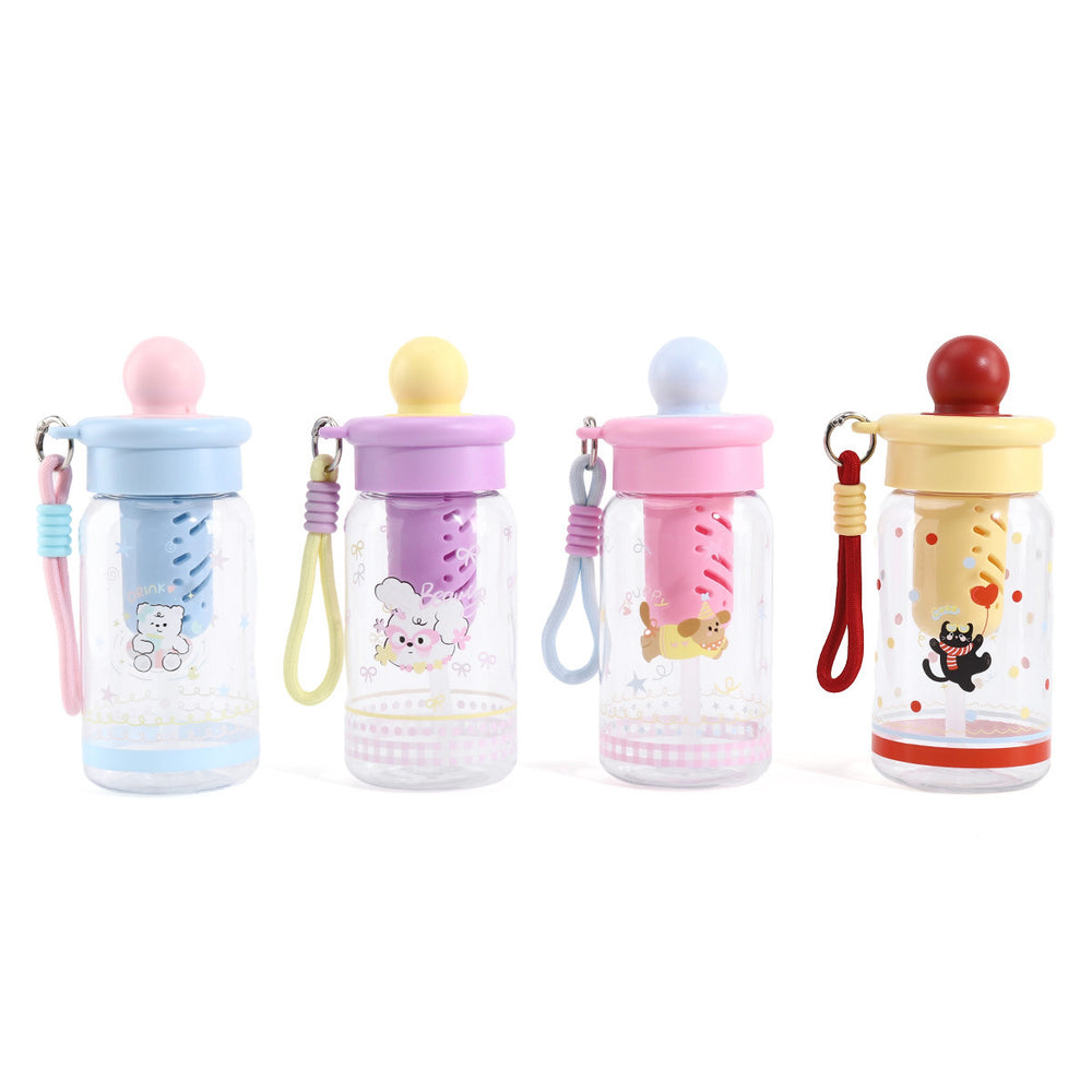 New arrival high-looking large-capacity plastic cup student kids cartoon straw cup water cup portable outdoor cup wholesale