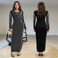 C7417 cross-border   fashion women's sleeveless bodycon rhinestone beaded elegant dress