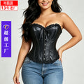 Corset corset pu leather corset breast support push-up fashion palace style body shaping corset waist and abdominal belt