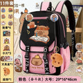 Horizontal zipper pink struggle large size (single school bag)