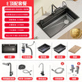 Kitchen sink single slot 304 stainless steel sink xiao mi grain 4mm thickened vegetable basin all-in-one sink wash basin