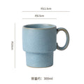 Creative stackable mug retro stoneware kiln cup for home office practical water cup milk cup goblet