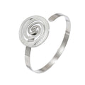 European and american cross-border fashion exaggerated irregular swirl design open ring alloy geometric spiral bracelet set for women