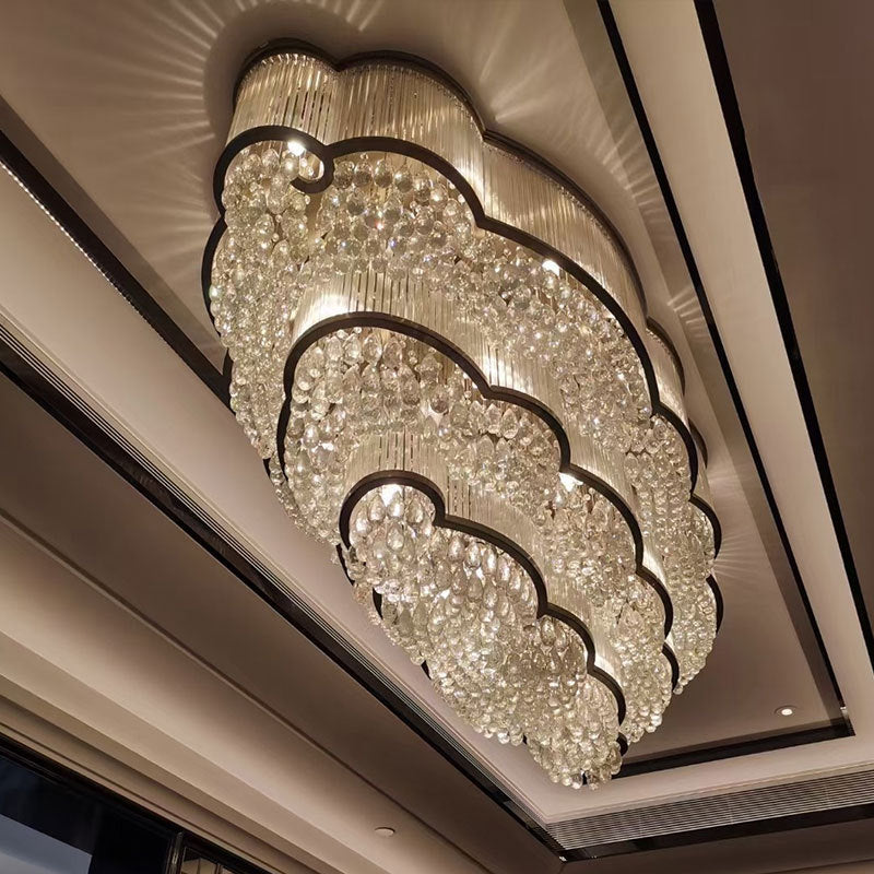 Non-standard customized hotel lobby chandelier project Large-scale modeling lamps Personalized creative sales department Sand table living room lights