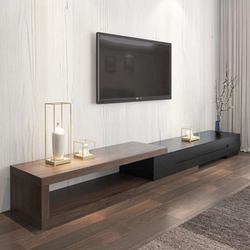 Modern home light luxury black tv cabinet small apartment new style coffee table high-end living room tv stand