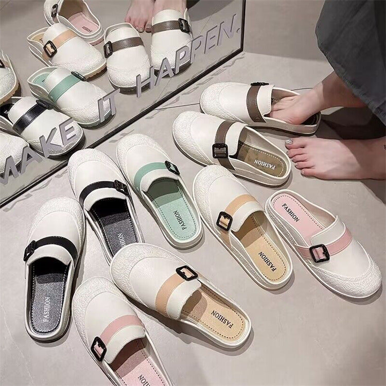 Step on shit feeling soft bottom baotou slippers women's summer outwearfashioneasiest for matchnew arrival crocs women's 2024thick sole sandals women