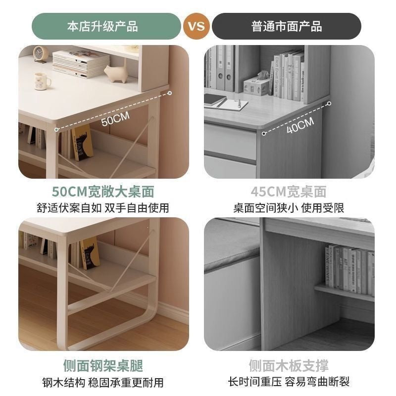 Desk and bookshelf all-in-onefor home bedroom student study writing desk office desk computer desk desktop writing desk table