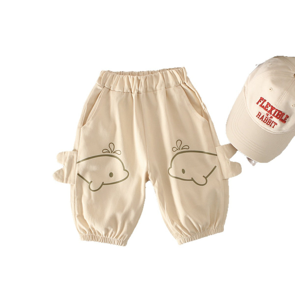 Trendy fashion boys' suit outwear foreign street baby summer thin bloomers jogger pants