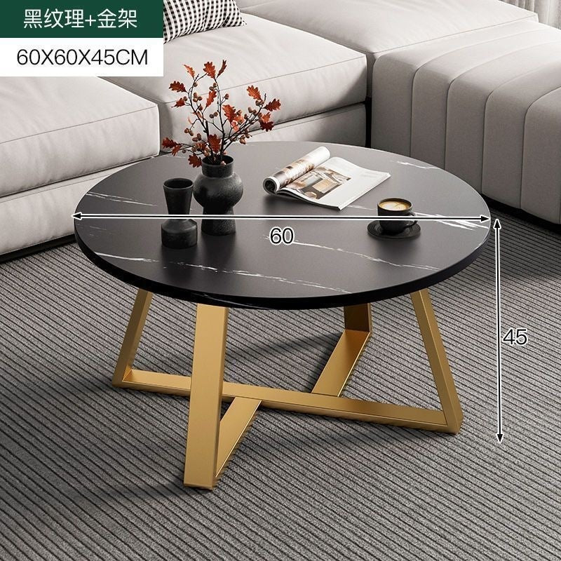 Double-layer negotiation table, living room casual slate coffee table, balcony coffee table, hotel bedroom small round table, tea table, others