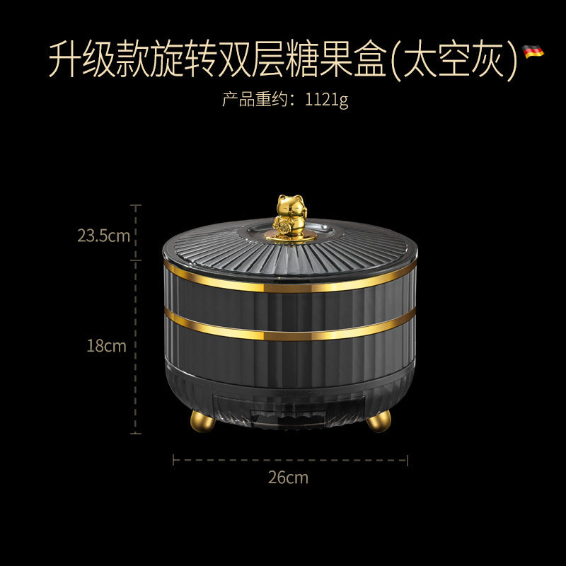 Creative candy box Snack box Grid with lid Living room Fruit plate Snack platter Melon seeds Happy candy Dried fruit storage box