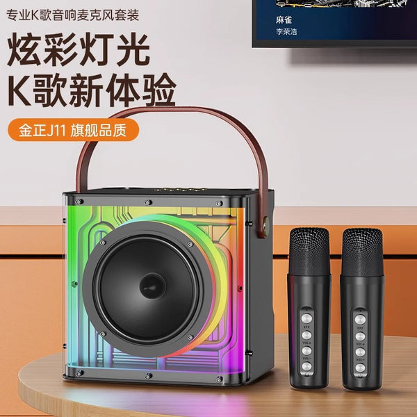 Jinzheng J11 singing k song speaker microphone audio microphone bluetooth wireless children's home home ktv integrated