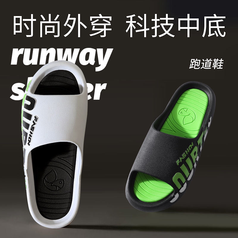 Men's summer slippers - trendy thick-soled indoor/outdoor slides - comfortable & stylish