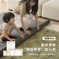 Removable and washable carpet for living room and bedroom, green retro medieval style, machine washable, double layer classy soundproof floor mat for home use