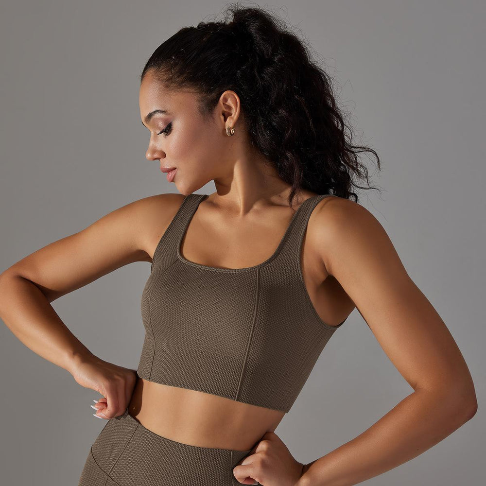 European and american cross-border new seamless five-piece jacquard knit yoga set - high-waisted, butt-lifting leggings, workout outfit