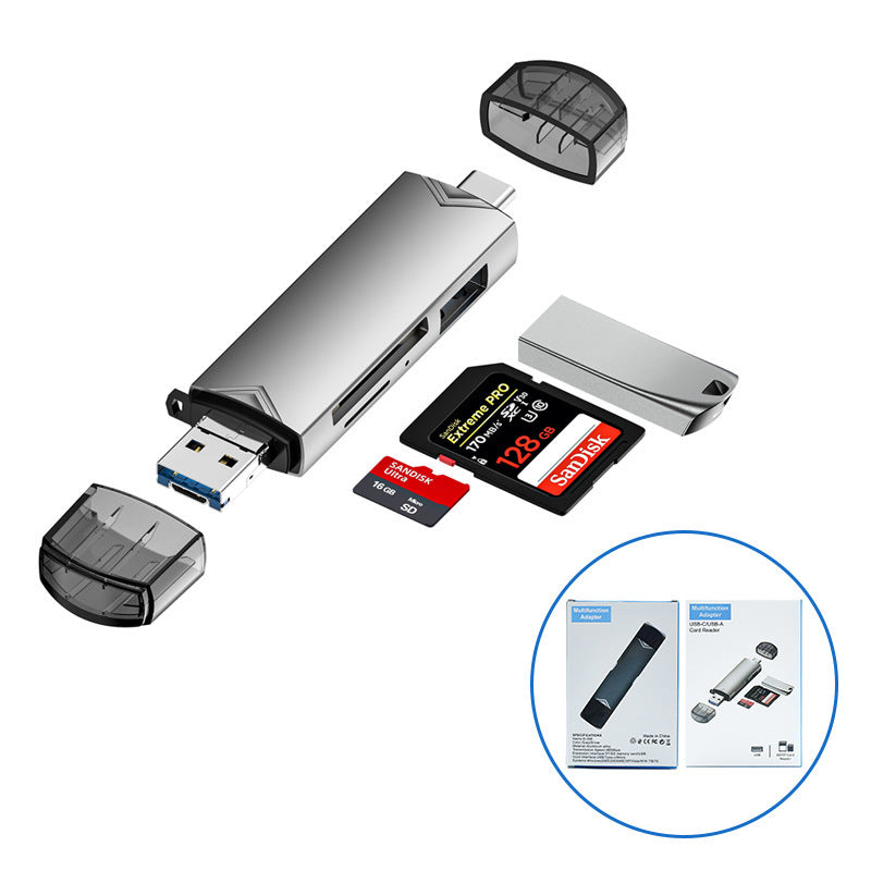 Memory card typec3.0 high-speed otg card reader aluminum alloy mobile phone memory card computer sdtfu disk tf card