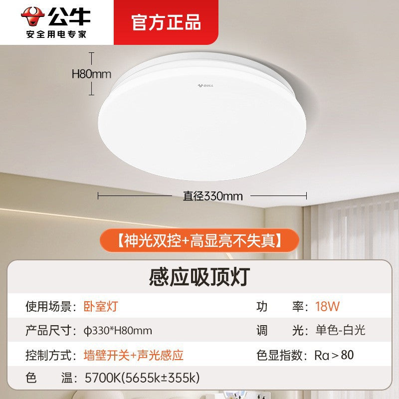 Ceiling light, living room light Modern simple lighting Bedroom light Balcony light LED ceiling light Bull lamp Home improvement