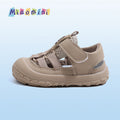 Summer new baby soft sole first walker sandals, boys and girls velcro anti-kick closed toe breathable toddler athletic sandals