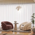 Cream furniture single sofa chair lazy internet celebrity style single chair small apartment balcony designer casual chair for home