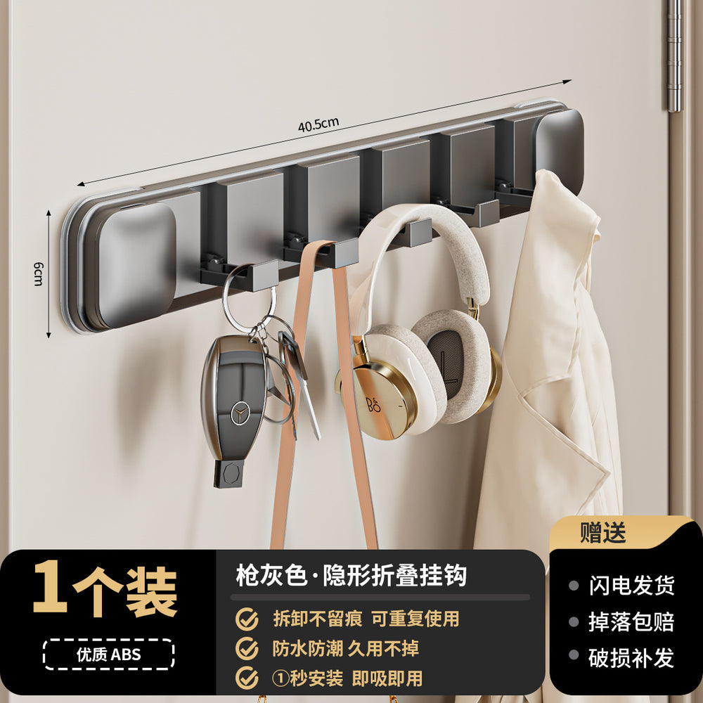 Suction cup door rear hook sticky hook hanger punch-free strong load-bearing wall hanging adhesive hook entrance door storage rack