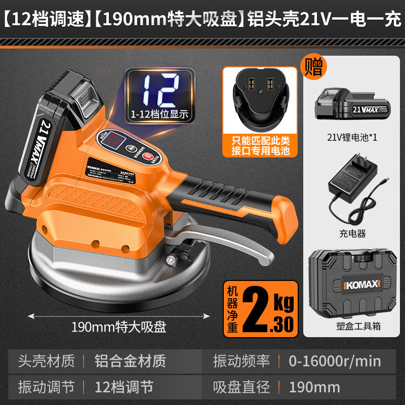 Tile laying machine - high-power electric vibrator for smart large format wall and floor tiles - the ultimate tile installation tool