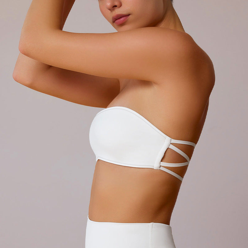 【clearance - no returns or exchanges】strapless sports bra - anti-exposure, inner layer, base layer, tight-fitting bandeau top