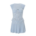 European and american style women's summer  new arrival: ins hot girl shawl wrap bodycon top & sexy a-line mini skirt set