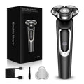 new digital display magnetic floating triple-blade electric shaver, fully washable, quick charge, men's razor