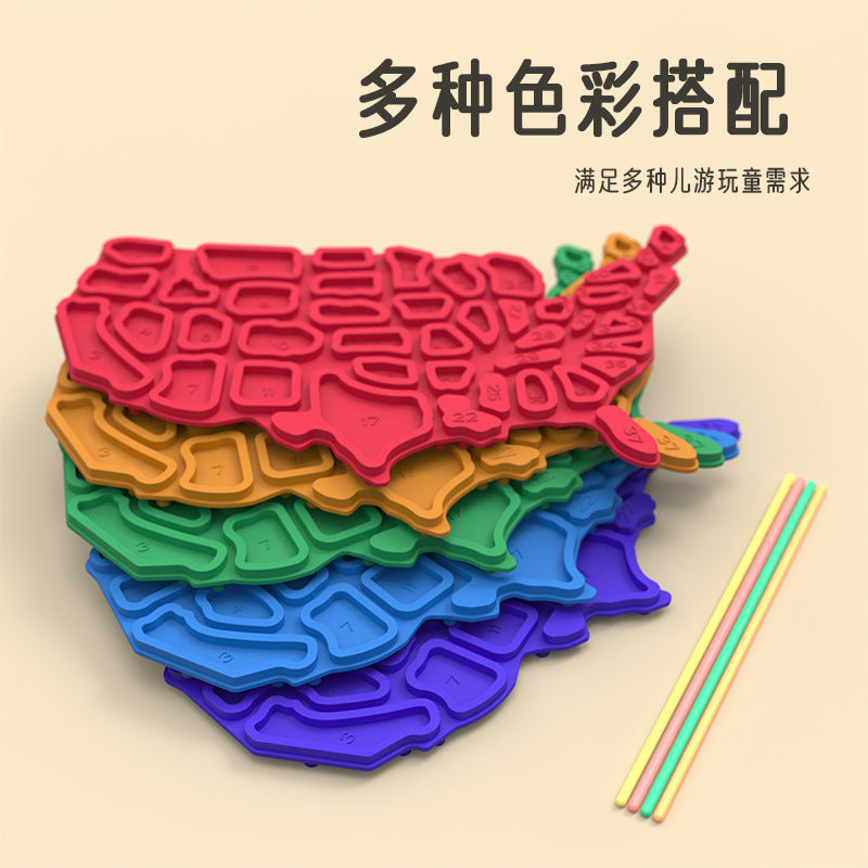 Cross-border Sensory Activity Board Silicone Decompression Toy Educational Children's Sensory Activity Decompression Board