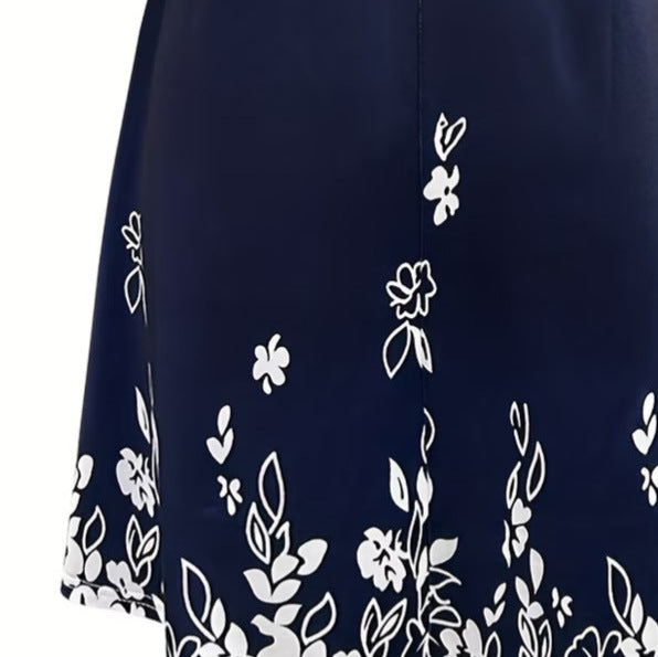 wholesale women's short-sleeved dresses, fashionable women's dresses for spring, summer, and autumn, new cross-border printed designs