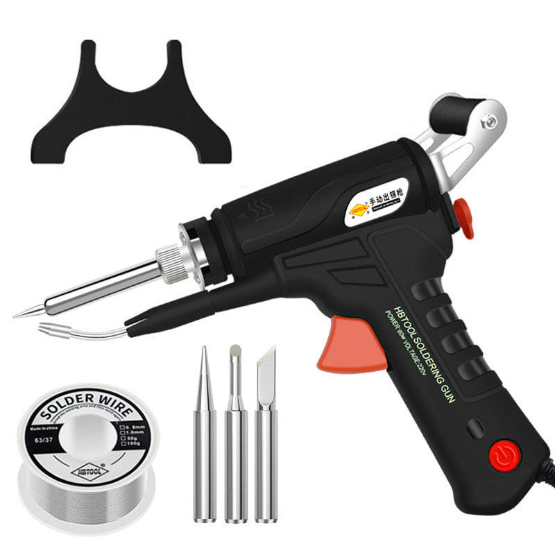 Cross-border convenient solder gun inner heating manual tin feeding handheld set automatic 60W electric soldering iron temperature regulation
