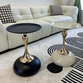 Scandinavianretro sofa side table living room coffee table small table iron side table bedside storage rack balcony casual round table