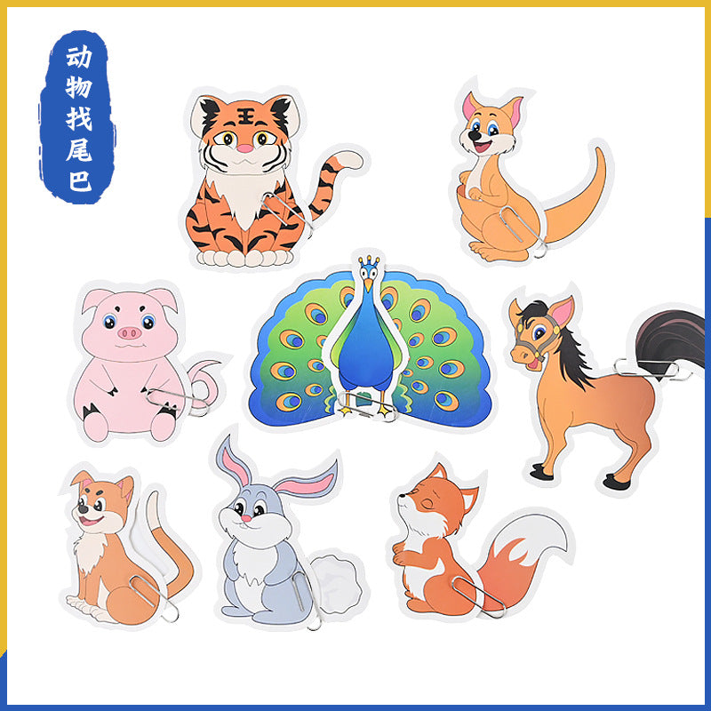 Looking for Tails Kindergarten Classroom Science Experiment Fun STEAM Handmade DIY Material Pack Technology Small Production Game