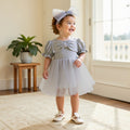 Mesh baby romper dress - class a, summer  collection - newborn infant clothing, perfect for baby's first month, 100-day celebration, and first birthday outfit