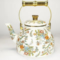 Direct sales manufacturers cross-border hot sale thousands of charming flowers, birds and flowers, rose enamel water kettle, water kettle