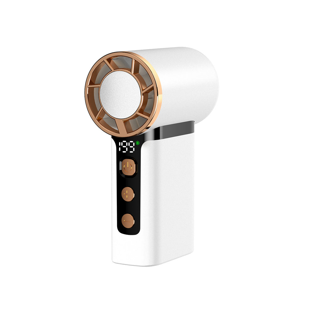 2026 new ice-cooling handheld fan - usb rechargeable mini outdoor portable digital display high-speed powerful fan