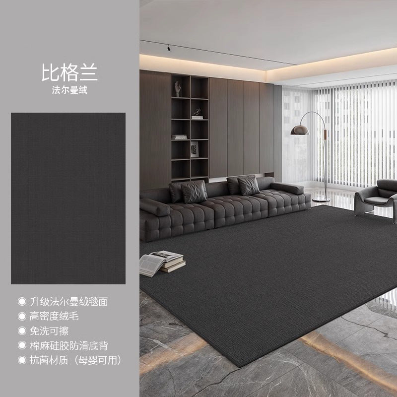 Distributed carpet living room italian minimalist  new waterproof bedroom no-wash wipeable light luxury high-end household floor mat