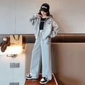 Girls' activewear set - autumn  new arrival: stylish and trendy kids' casual baseball jacket and pants two-piece outfit
