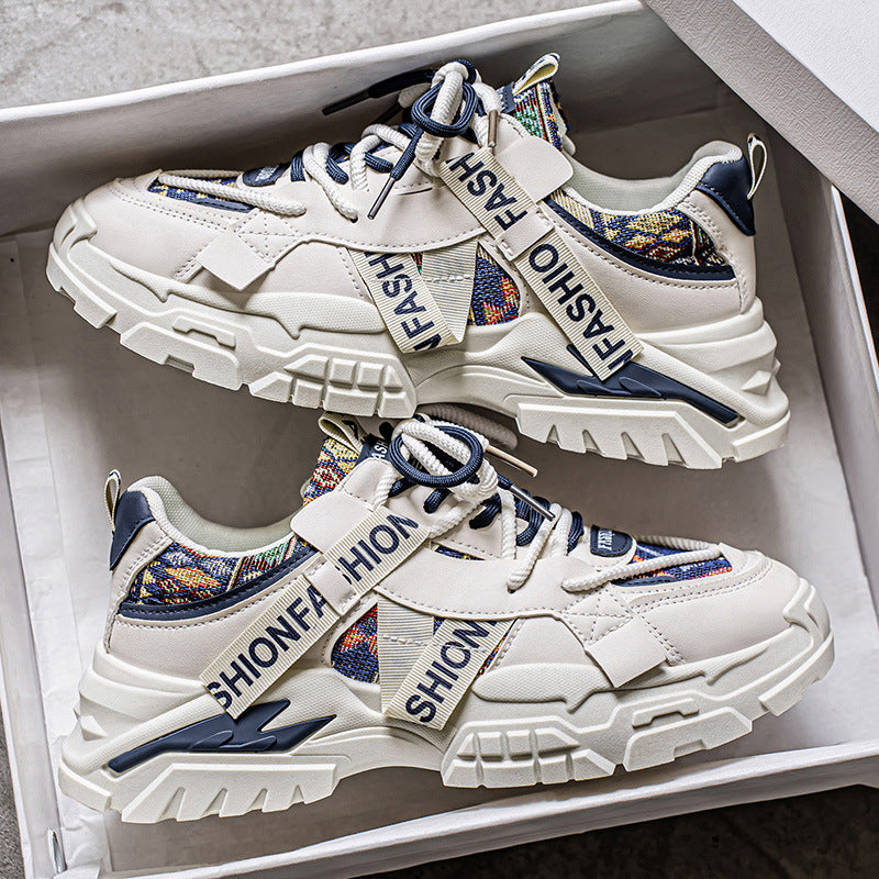 Popular men's shoes winter2025new arrival mesh sneakers youth trendy brand easiest for matchheight increasing dad trendy shoes