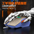 Dazzling silver fox h6 tri-color illuminated gaming mouse - customizable pc laptop usb wired 6d gaming mouse