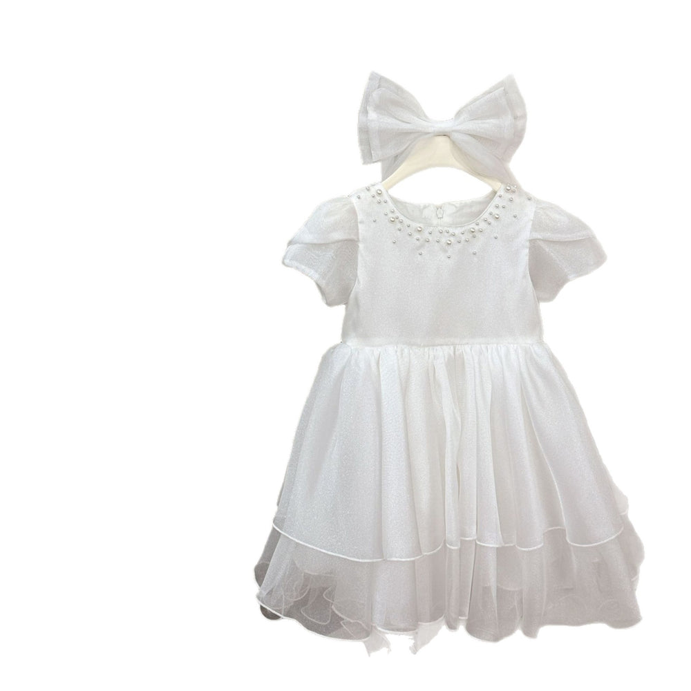 Girls'  new stylish dress - kids' fashion summer birthday princess dress - girls' chic bow skirt