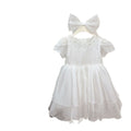 Girls'  new stylish dress - kids' fashion summer birthday princess dress - girls' chic bow skirt