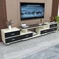 Six-drawer, warm white and black door style, suitable for 1.8-2.4 meter widths